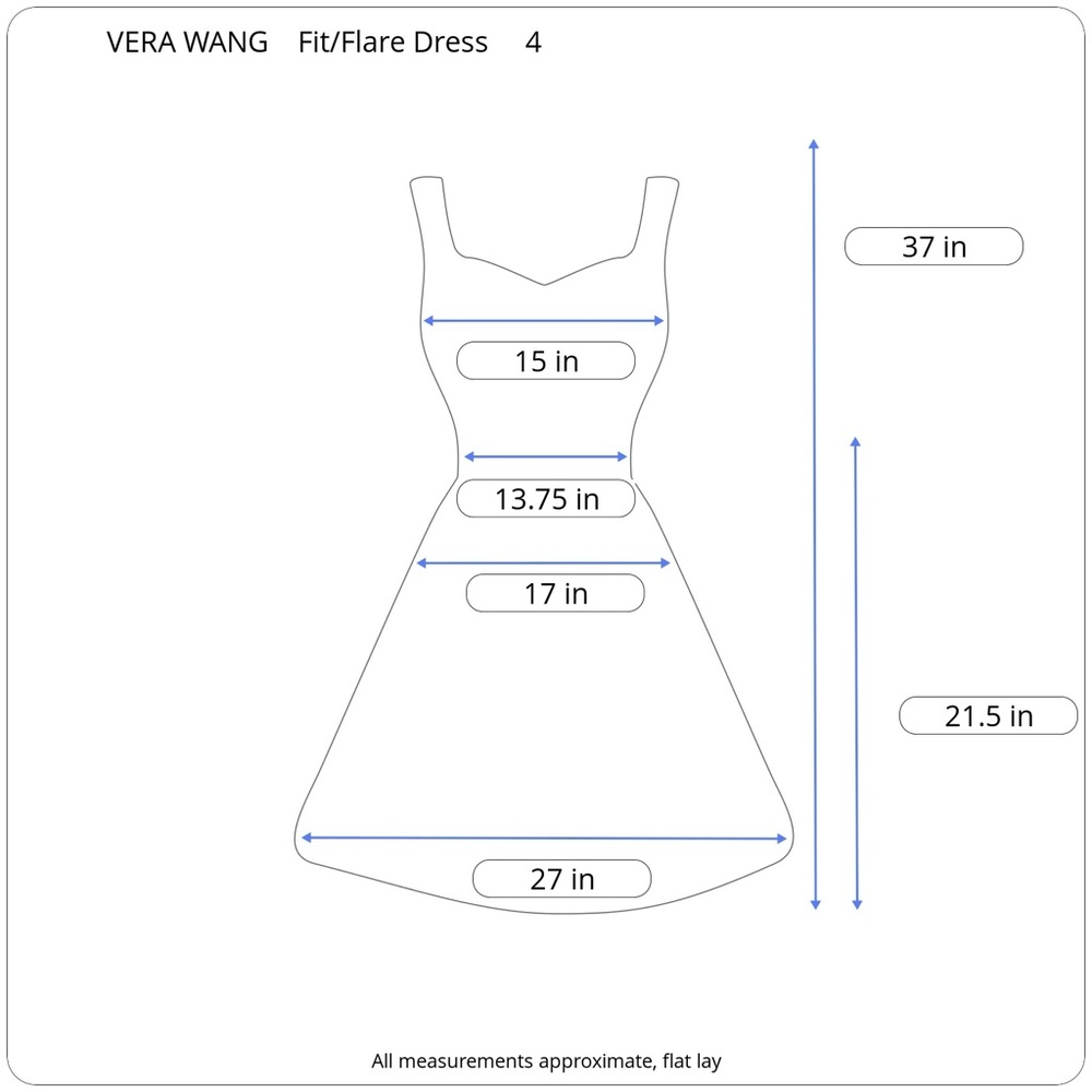 VERA WANG Black Scuba Fit & Flare Cocktail Dress - Picture 15 of 16